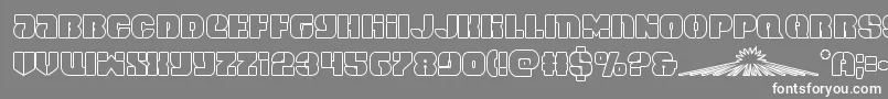 spacecruiserout Font – White Fonts on Gray Background