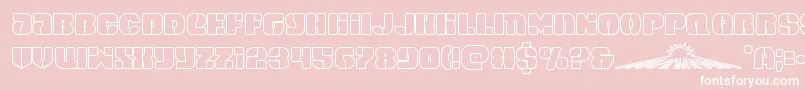 spacecruiserout Font – White Fonts on Pink Background