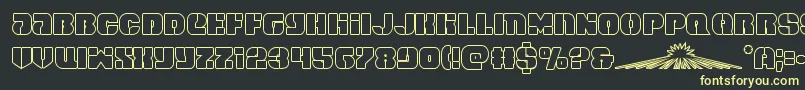 spacecruiserout Font – Yellow Fonts on Black Background