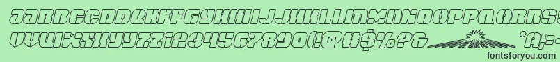 spacecruiseroutital Font – Black Fonts on Green Background