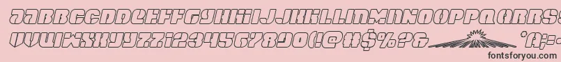 spacecruiseroutital Font – Black Fonts on Pink Background