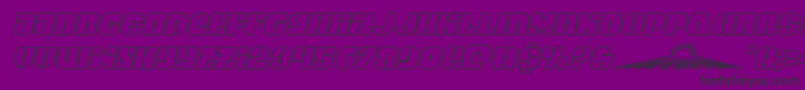 spacecruiseroutital Font – Black Fonts on Purple Background