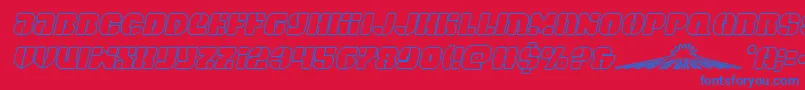 spacecruiseroutital Font – Blue Fonts on Red Background