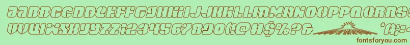 spacecruiseroutital-fontti – ruskeat fontit vihreällä taustalla