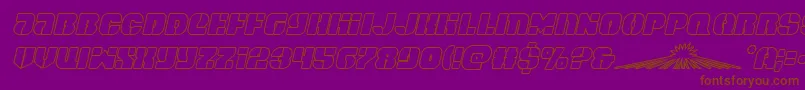 spacecruiseroutital-fontti – ruskeat fontit violetilla taustalla