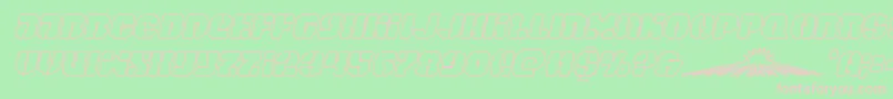 spacecruiseroutital Font – Pink Fonts on Green Background