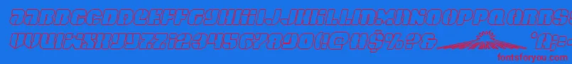 spacecruiseroutital Font – Red Fonts on Blue Background