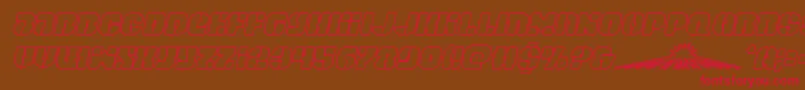 spacecruiseroutital Font – Red Fonts on Brown Background