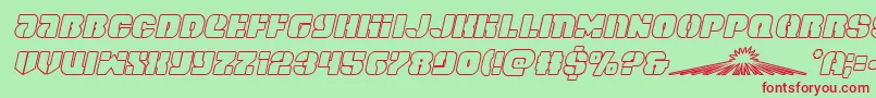 spacecruiseroutital Font – Red Fonts on Green Background