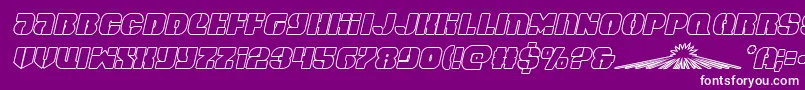 spacecruiseroutital Font – White Fonts on Purple Background