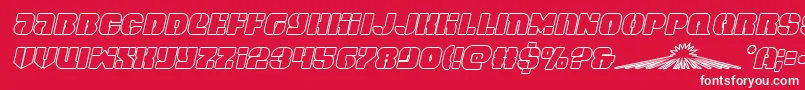 spacecruiseroutital Font – White Fonts on Red Background