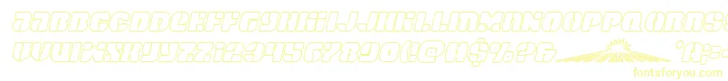 spacecruiseroutital Font – Yellow Fonts on White Background