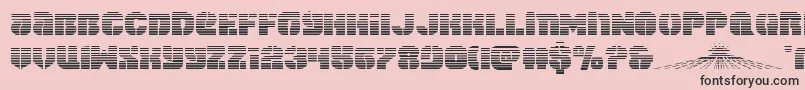 フォントspacecruiserscan – ピンクの背景に黒い文字