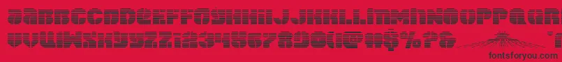 Czcionka spacecruiserscan – czarne czcionki na czerwonym tle