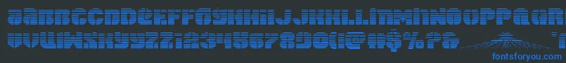 spacecruiserscan Font – Blue Fonts on Black Background