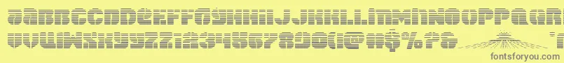 spacecruiserscan-Schriftart – Graue Schriften auf gelbem Hintergrund