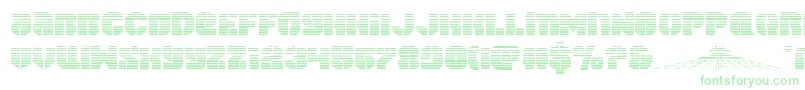spacecruiserscan-Schriftart – Grüne Schriften auf weißem Hintergrund