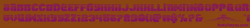 spacecruiserscan Font – Purple Fonts on Brown Background