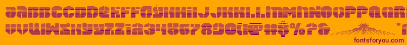spacecruiserscan Font – Purple Fonts on Orange Background
