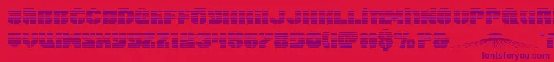 spacecruiserscan Font – Purple Fonts on Red Background