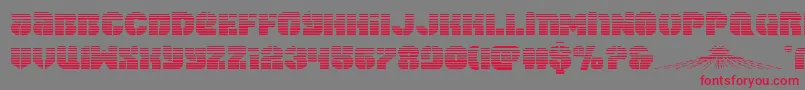 フォントspacecruiserscan – 赤い文字の灰色の背景