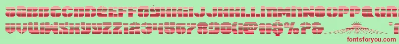 spacecruiserscan Font – Red Fonts on Green Background