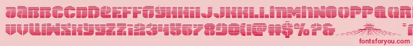 フォントspacecruiserscan – ピンクの背景に赤い文字