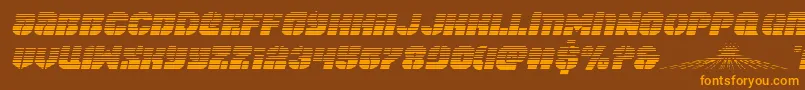 spacecruiserscanital Font – Orange Fonts on Brown Background