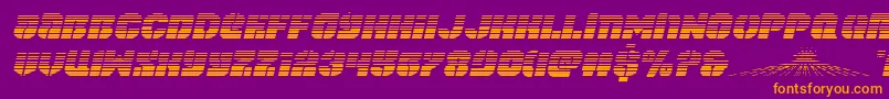 spacecruiserscanital Font – Orange Fonts on Purple Background