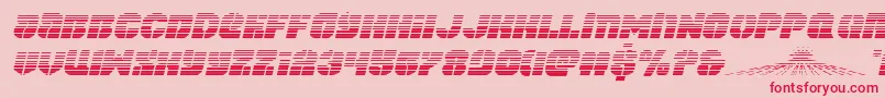 フォントspacecruiserscanital – ピンクの背景に赤い文字