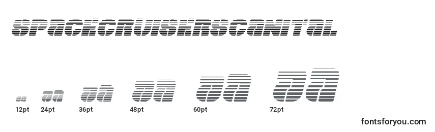 Размеры шрифта Spacecruiserscanital