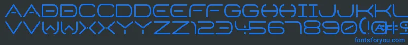 SpaceHorizon Regular Font – Blue Fonts on Black Background