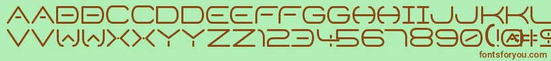 SpaceHorizon Regular Font – Brown Fonts on Green Background