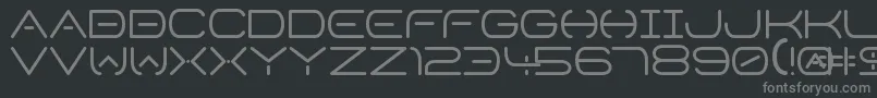 SpaceHorizon Regular Font – Gray Fonts on Black Background