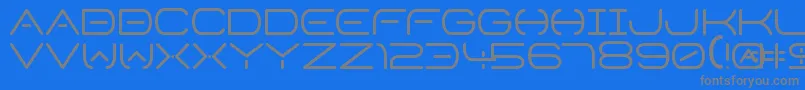 フォントSpaceHorizon Regular – 青い背景に灰色の文字