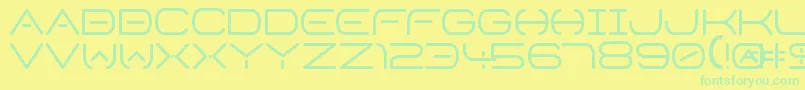 SpaceHorizon Regular Font – Green Fonts on Yellow Background