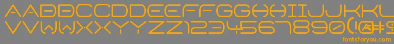 SpaceHorizon Regular Font – Orange Fonts on Gray Background