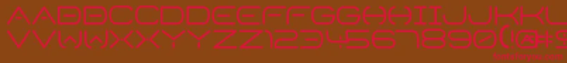 SpaceHorizon Regular Font – Red Fonts on Brown Background