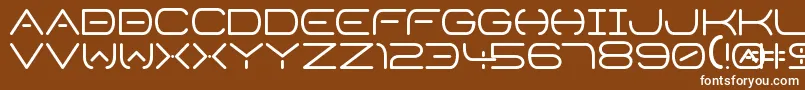 フォントSpaceHorizon Regular – 茶色の背景に白い文字