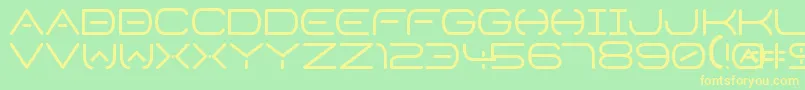 SpaceHorizon Regular Font – Yellow Fonts on Green Background