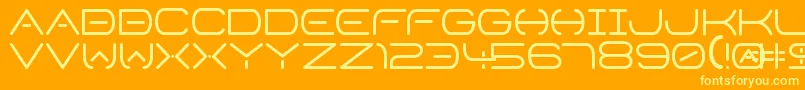 SpaceHorizon Regular Font – Yellow Fonts on Orange Background