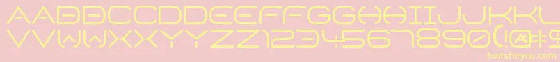 SpaceHorizon Regular Font – Yellow Fonts on Pink Background