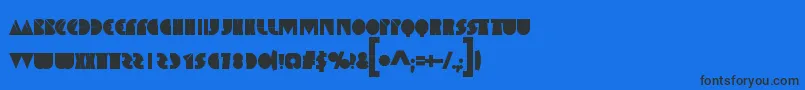 SpaceMelons-fontti – mustat fontit sinisellä taustalla