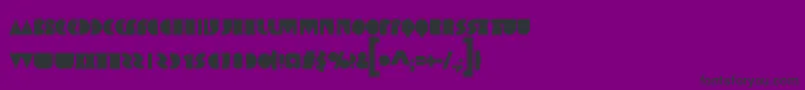 SpaceMelons-fontti – mustat fontit violetilla taustalla