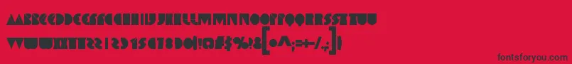 SpaceMelons Font – Black Fonts on Red Background