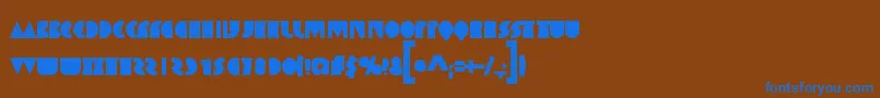 Шрифт SpaceMelons – синие шрифты на коричневом фоне