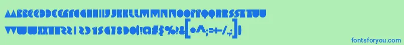 SpaceMelons Font – Blue Fonts on Green Background
