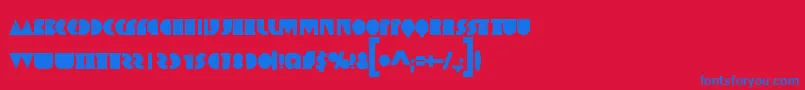 Шрифт SpaceMelons – синие шрифты на красном фоне