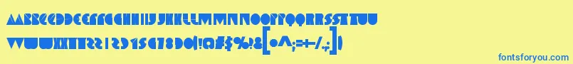 Шрифт SpaceMelons – синие шрифты на жёлтом фоне