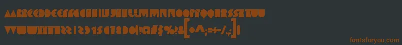 SpaceMelons-fontti – ruskeat fontit mustalla taustalla